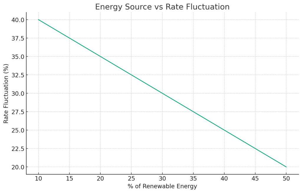 Graph 3: Energy Source vs Rate Fluctuation